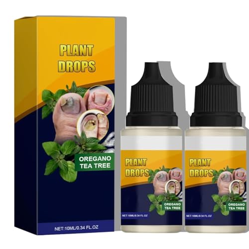 Plant Drops Nail & Cuticle Oil – Oregano & Tea Tree, 2-Pack