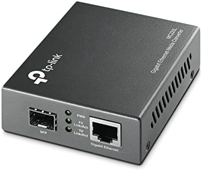 TP-LINK MC220L Gigabit Media Converter, 1000Mbps RJ45 to 1000Mbps SFP Slot Supporting MiniGBIC modules, Chassis mountable. (Renewed)