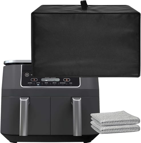 Heat-Resistant Waterproof Dust-proof Air Fryer Cover Compatible for Ninja DZ201 Foodi 8 Quart, Ninja DZ401 Foodi 10 Quart, DZ550 Foodi 10 Quart, COSORI Air Fryer 9 Qt (19.3IN x 15.7INx 11.8IN)