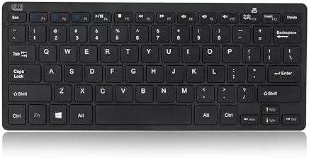 Adesso SlimTouch WKB-1100BB Bluetooth 3.0 Mini Keyboard with Scissor-Switch, Multimedia and Internet Hotkeys, 78-Key US Layout, and 30 Feet Working Range