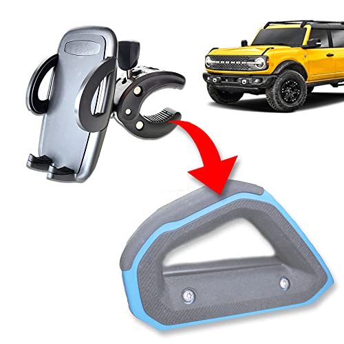 Phone Mount for Ford Bronco center console grab handle for 2021 2022 2023 2024 2025 | Stabilized for offroad | Compatible with Magsafe, Magnetic, clamp on, wireless, and cradcle on a dashboard