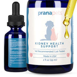 Kidney Health Support Supplement for Pets | Natural Cat & Dog Kidney Support | Herbal Formula Helps Inflammation & Symptoms of Kidney Issues | by Prana Pets