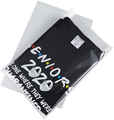50pcs 12x16 Inch Resealable Poly Bags Clear Bags for Packaging Clothing & T Shirts Self Sealing Bags