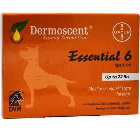 Bayer Dermoscent 6 Spot On Skin Care for Small Dogs up to 22 lb Fish Oil Nutritional Supplements