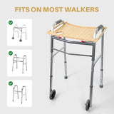 Walker Tray Table with Cup Holder Mobility Table Tray for Folding Walkers Foldable, Portable Multipurpose Bamboo Tray for Eating, Crafts, Laptops Medical Equipment Accessories