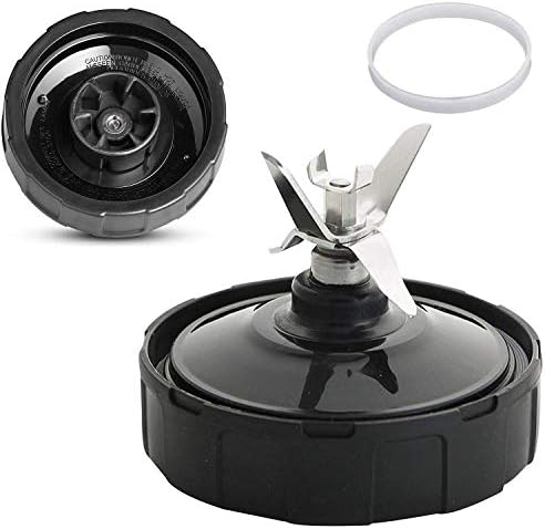 Ninja Blender Replacement Parts Ninja Bottom Blade 6 Fins and 1 Gasket Rubber for Nutri Ninja Auto iQ BL480 BL480D BL482 BL456 Blenders (FEMALE FINS ONLY)