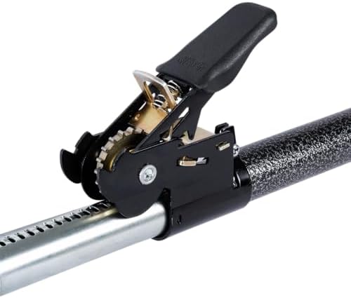 Keeper - Ratcheting Cargo Bar - Black/Silver, Adjustable From 40"-70"