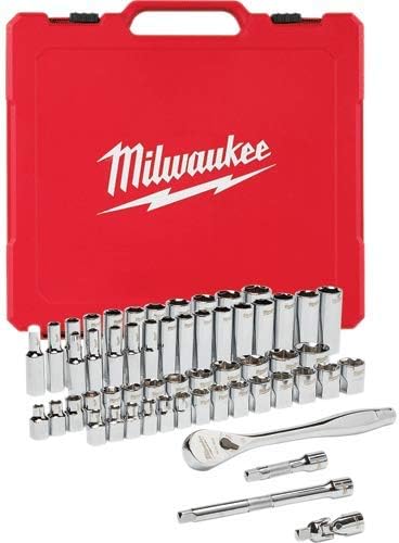 56 Pc. 3/8" Dr. Ratchet & Socket Set - SAE & Metric