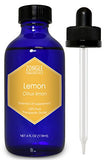 Pure Lemon Essential Oil by Zongle – 100% Pure Natural, Therapeutic & Food Grade for Wood, Cooking, Cleaning, Skin, Baking, Diffuser, Furniture, Drinking Water, Face – 4 OZ