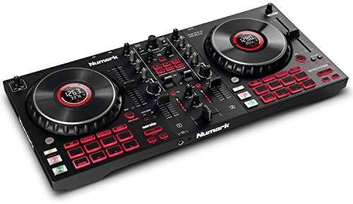 Numark Mixtrack Platinum FX - DJ Controller For Serato DJ with 4 Deck Control, DJ Mixer, Built-in Audio Interface, Jog Wheel Displays and FX Paddles