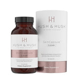 Hush & Hush SkinCapsule™ Clear+, Skin Care Supplement, Vegan, Acne Treatment for face, Clean Nutraceuticals Supplements That Contains Vitamin A, Turmeric, Dandelion Root, Zinc - 60 Capsules