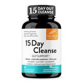 Sandhu's 15 Day Gut Cleanse Colon Detox for Women & Men| Supports Colon Cleansing & Digestive Health| Senna, Cascara Sagrada, Psyllium Husk & Probiotics| 30 Capsules Dietary Supplement,15 Days Supply