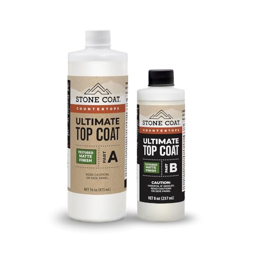 Stone Coat Countertops Ultimate Top Coat Epoxy Resin Kit - Extra Scratch and UV Resistance for Ultimate Surface Protection (Matte Finish)