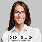 BLS 5 Pack Reading Glasses Blue Light Blocking, Fashion Fake Nerd Computer Eyeglasses Frame Anti Eye Strain/Glare/UV Ray Blockers Women/Men (5 Pack Mix, 0.0)