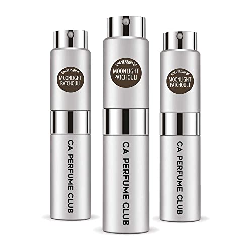 CA Perfume Impression of Van Cleef & A. Moonlight Patchouli For Women & Men Replica Version Fragrance Dupes Concentrated Long Lasting Eau de Parfum Spray Refillable Atomizer Bottle 0.27 Fl Oz-X3