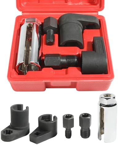 O2 Sensor Socket,Automotive Tool Oxygen Sensor Socket Set Wrench Remover Tool and Thread Chaser Set,Car Accessories O2 Oxygen Sensor Socket Set for Removing and Install Oxygen Sensors
