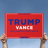 Trump Vance Yard Sign, 24" x 18" Double-Sided Trump Vance 2024 Yard Sign With Stake, MAGA Trump Yard Sign, Show Your Support, Decorate Your Lawn With Trump Vance Campaign Yard Sign 2024