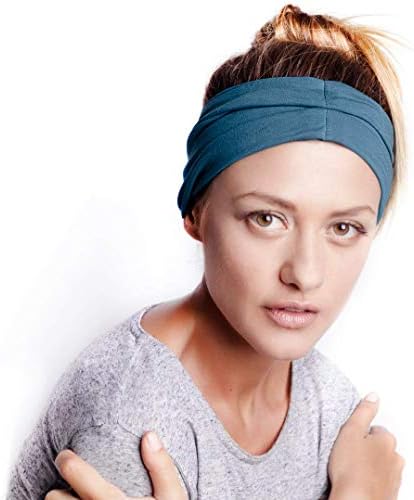 BLOM Non Slip Headbands - Wide, Multi-Style for Fashion, Travel, or Running - Gym Wrap