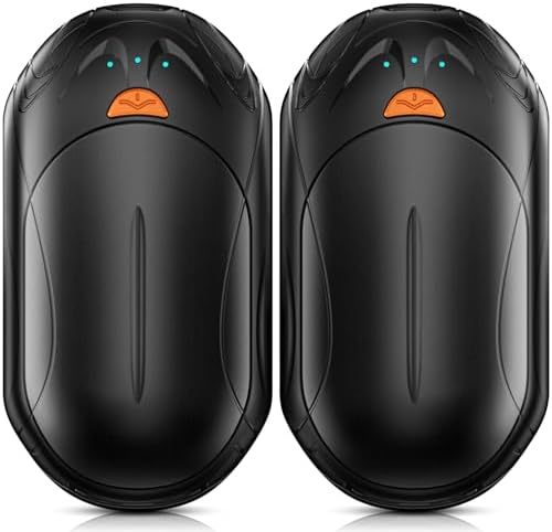 AI Hand Warmers Rechargeable 2 Pack,6000mAh Rechargeable Hand Warmer,20Hrs Long Heating Electric Hand Warmer,Portable Pocket Heater,Pocket Size Hand Warmer, Gifts for Christmas,Camping,Hunting