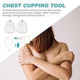 Ciieeo Vacuum Cupping Cup Hand Pump Set Breast Vacuum Cupping Buttock Lift Body Massage Cupping Set for Massage Therapists Cupping Machine Accessories for Women Ladies White