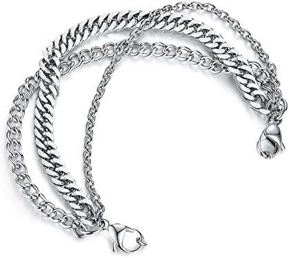 LinnaLove Stainless Steel Interchangeable Chain for Medical Alert id Bracelets for Women and Men