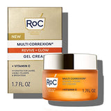 RoC Multi Correxion Revive + Glow 10% Vitamin C Blend Face Moisturizer, Anti-Aging Gel Cream for Instant Glow, Hypo-Allegenic & Oil-Free Skin Care, 1.7 Ounces