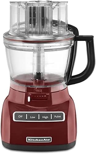 KitchenAid RKFP0711GC 7-Cup Food Processor - Gloss Cinnamon Dark Red (Renewed)