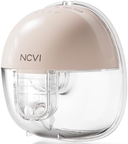NCVI Hands Free Breast Pump 8111, Wearable Breast Pump for Breastfeeding, Wireless Portable Milk Pump with Strong Suction, 4 Modes & 9 Levels, Ultra-Quiet Discreet Pump, 21/24mm Flanges (1 Pack)
