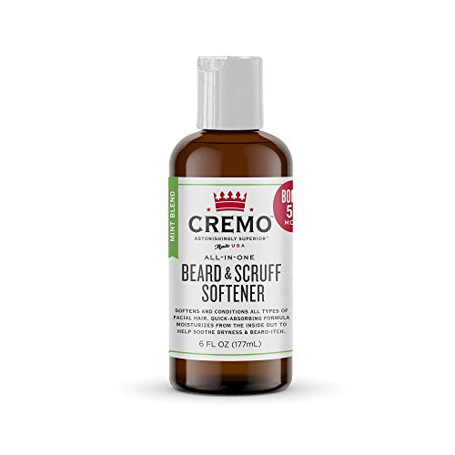 Cremo Wild Mint Beard & Scruff Softener, Softens and Conditions Coarse Facial Hair of All Lengths in Just 30 Seconds, 6 Fl Oz