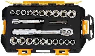 DEWALT DWMT73813 Drive Socket Set (23 Piece), 1/2"