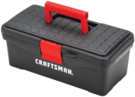 CRAFTSMAN Tool Box, Lockable, 13 in., Red/Black (CMST13004)