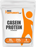 BULKSUPPLEMENTS.COM Casein Protein Powder - Micellar Casein Powder, Protein Powder Casein, Casein Powder - Gluten Free & Soy Free, 30g per Serving, 250g (8.8 oz) (Pack of 1)