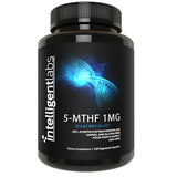Intelligent Labs 1MG 5-MTHF Methylfolate, 120 Capsules, 4 Months Supply, Best Value Folic Acid Supplement as Quatrefolic Acid, Activated Folate, 1MG = 1000mcg, 5 methyltetrahydrofolate