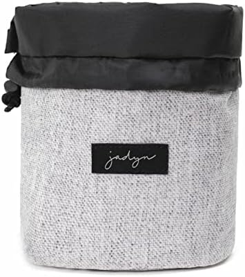 Jadyn Durable Cinch Top Makeup Organizer - Compact Travel Makeup Bag - 7 Interior Pockets for Cosmetics - Drawstring Toiletry Travel Bag for Women - 6L Storage Capacity - (Heather Gray)