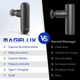MAGELUX Mini Massage Gun Deep Tissue Muscle Massager, Powerful Quiet Portable Percussion Neck Back Massagers for Athletes, Small Travel Pain Relief Handheld Fascial Massager, Gifts for him Women