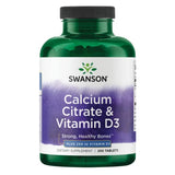 Swanson Calcium Citrate & Vitamin D 250 Tabs