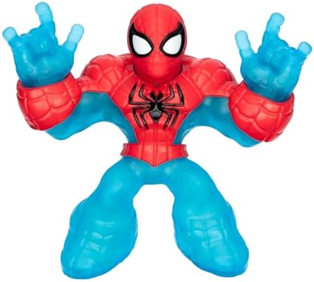 Heroes of Goo JIT Zu GLOW SURGE, Stretch and Glow Spider-Man, Super Stretchy Goo Filled Marvel Superhero Spider-Man with The Power to Glow-in-The-Dark, Stretch Him 3 Times his Size, Collect them all