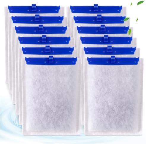 12-Pack Large Replacement Filter Cartridges Compatible with Tetra Whisper Bio-Bag Filters Large Aquarium Filter Cartridges for Whisper 20i/40i /IQ20/30/45/60 PF20/30/40/60 Power Filters