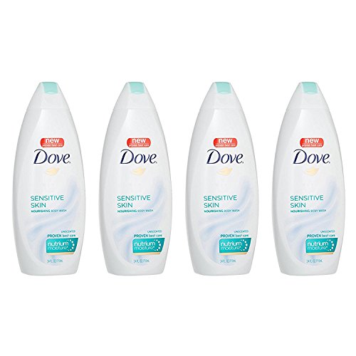 Dove Body Wash For Softer and Smoother Skin Sensitive Skin Hypoallergenic and Sulfate Free Body Wash 22 oz, 4 Count
