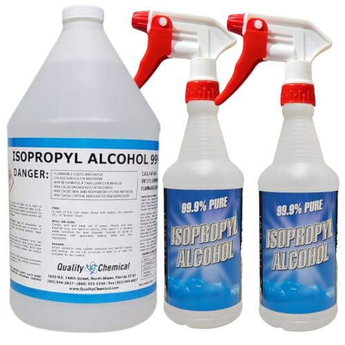 Quality Chemical - Super Premium - 99.9% Pure Isopropyl Alcohol (IPA) - Made in The USA - (1) 128 Fl Oz Bottle - Concentrated Isopropyl Alcohol (Combo)