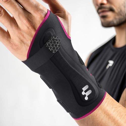 Wrist Brace for Carpal Tunnel Relief, Right Hand Support, Yoga Fabric, S-Splints, Lightweight & Breathable Wrist Support for Pain, Typing, Sleeping, Tendonitis, Injury Recovery (Right Hand, L)
