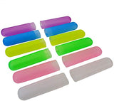 Bskifnn 24PCS Plastic Toothbrush Case Six Colors Portable Dust-proof Toothbrush Cases Toothbrushes Holder for Daily and Travel Use (24)