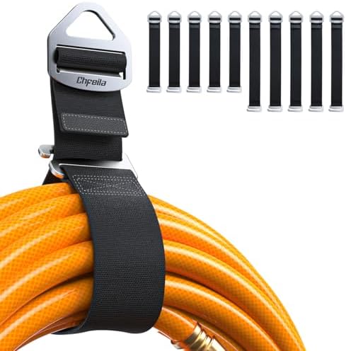 10 Pack One Hand Operation [1s Tighten by Gravity] Adjustable Extension Cord Organizer Holder, Hose Rope Storage Straps Wrap for RV Shed Workshop Garage Organization, Gadgets Tools Gifts for Dad Men
