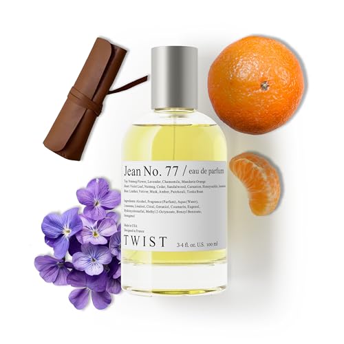 Twist Jean No. 77 - Eau De Parfum Inspired by D. Fahrenheit, Long-Lasting Perfume For Men, Paraben Free, Vegan, Clean Ingredients, Fragrance - Spray 100 ml | 3.4 fl. oz.