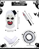 Clown Halloween Costume Adults Art Clowns Cosplay Bodysuit with Mask Gloves Knife for Scary Killer Funny Outfit RK019S