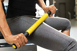 SKLZ Massage Bar Handheld Muscle Roller Massage Stick for Physical Therapy, Original Size , Yellow/Black , 20"