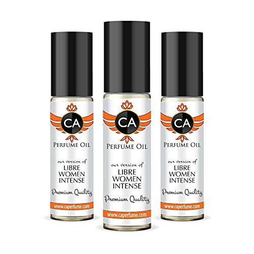 CA Perfume Impression of Yves S. Lauren Libre Intense For Women Replica Fragrance Body Oil Dupes Alcohol-Free Essential Aromatherapy Sample Travel Size Concentrated Long Lasting Roll-On 0.3 Fl Oz-X3