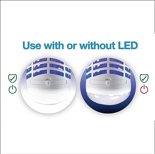 PIC LED Bug Zapper Light Bulb, Compact Mosquito Zapper, Electric Insect Killer, White, Fit Standard Bulb Socket, Kills Bug on Contact, Bug Catcher for Home, 2 Pack