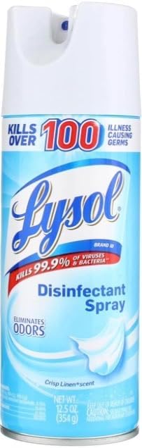 Lysol Disinfectant Spray, Crisp Linen Scent 12.50 oz (Pack of 3)