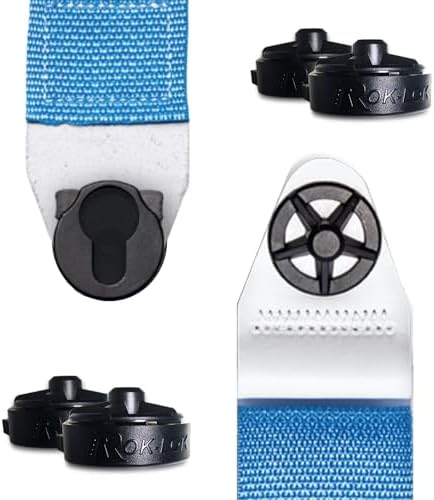 Rok Lok Universal Quick Change Guitar Strap Lock Multi-Set Bundle - 2 Complete Strap Lock Sets - Protect Your Instrument with no modifications or hardware replacement